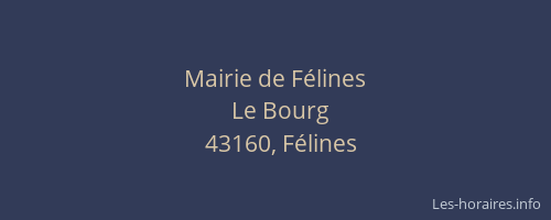 Mairie de F&eacute;lines