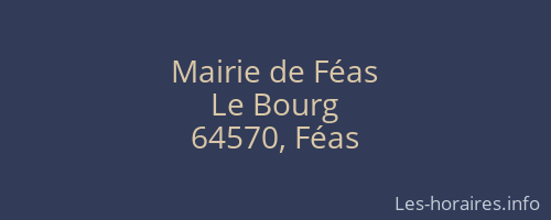 Mairie de Féas
