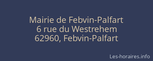 Mairie de Febvin-Palfart