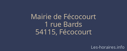 Mairie de Fécocourt