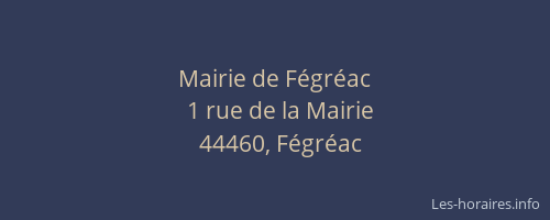 Mairie de Fégréac