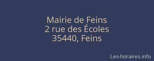 Mairie de Feins