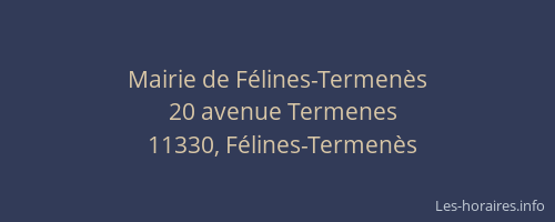 Mairie de Félines-Termenès