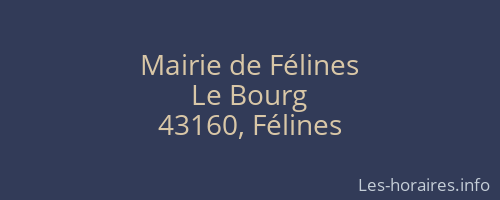 Mairie de Félines