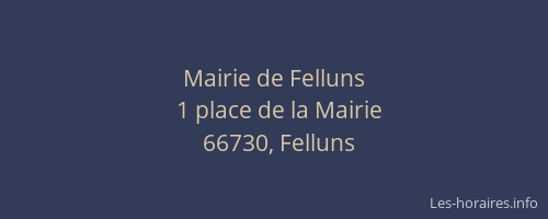 Mairie de Felluns