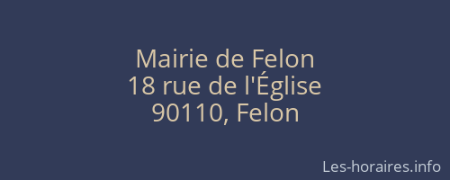 Mairie de Felon