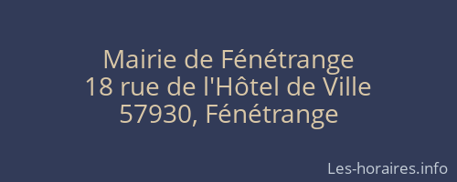 Mairie de Fénétrange