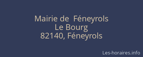 Mairie de  Féneyrols