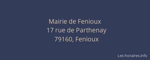 Mairie de Fenioux
