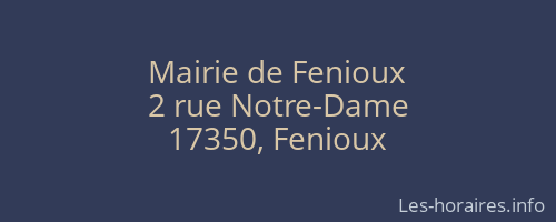 Mairie de Fenioux