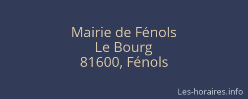 Mairie de Fénols