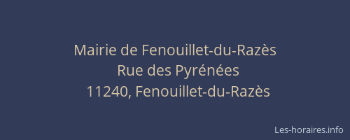 Mairie de Fenouillet-du-Razès
