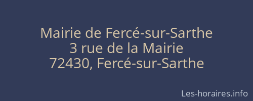 Mairie de Fercé-sur-Sarthe
