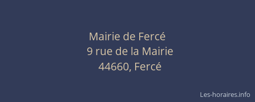Mairie de Fercé