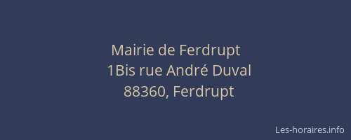 Mairie de Ferdrupt
