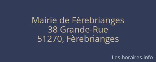 Mairie de Fèrebrianges
