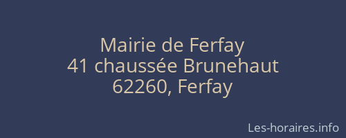 Mairie de Ferfay