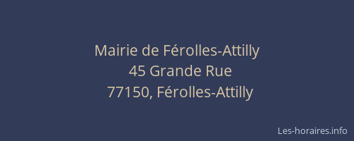 Mairie de Férolles-Attilly