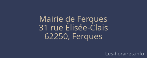 Mairie de Ferques