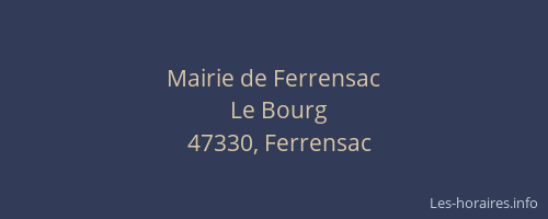 Mairie de Ferrensac