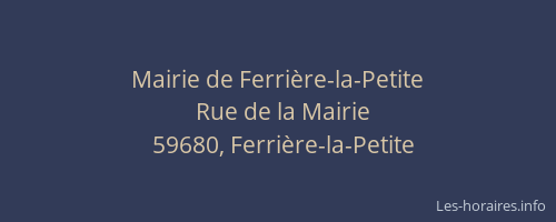 Mairie de Ferrière-la-Petite