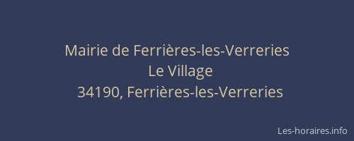 Mairie de Ferrières-les-Verreries