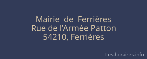 Mairie  de  Ferrières