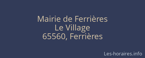 Mairie de Ferrières