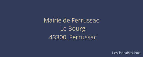 Mairie de Ferrussac