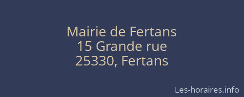 Mairie de Fertans