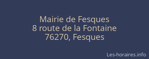 Mairie de Fesques