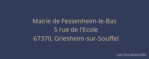 Mairie de Fessenheim-le-Bas