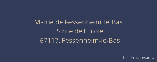Mairie de Fessenheim-le-Bas