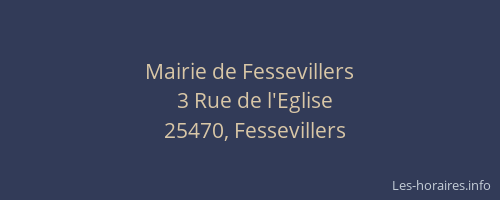 Mairie de Fessevillers