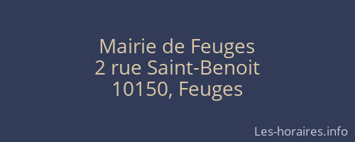 Mairie de Feuges