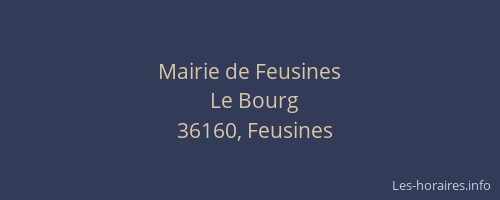 Mairie de Feusines