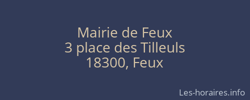 Mairie de Feux