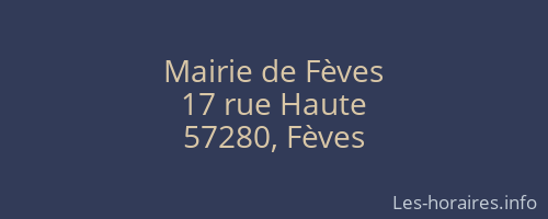 Mairie de Fèves