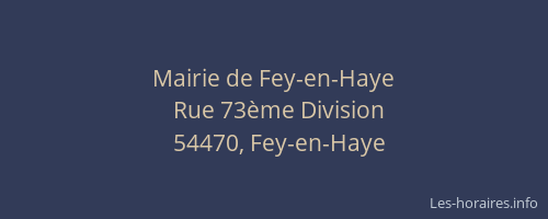 Mairie de Fey-en-Haye