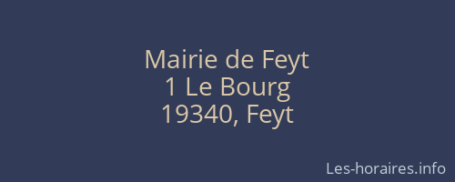 Mairie de Feyt