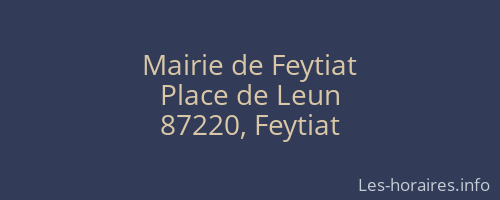 Mairie de Feytiat