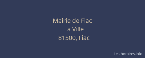 Mairie de Fiac