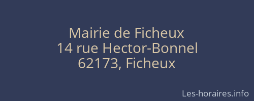 Mairie de Ficheux