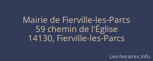 Mairie de Fierville-les-Parcs