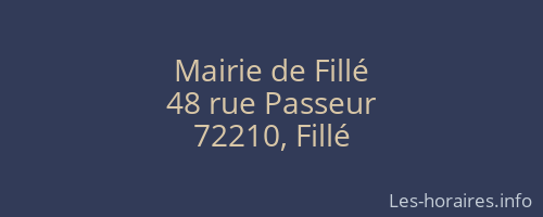 Mairie de Fillé