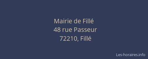 Mairie de Fill&eacute;