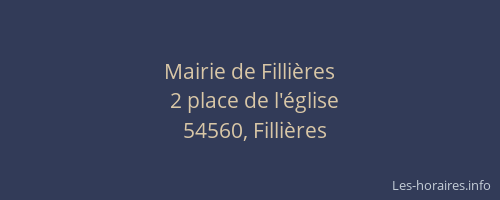Mairie de Fillières