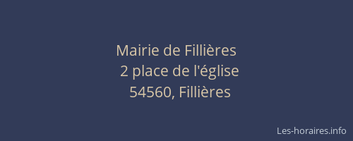 Mairie de Filli&egrave;res