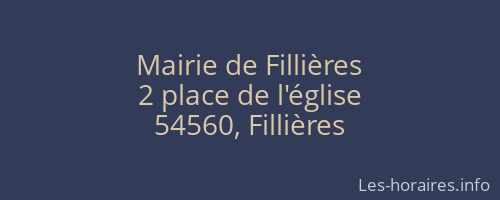 Mairie de Fillières