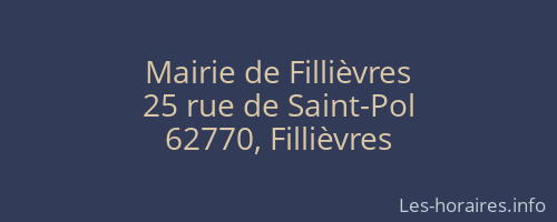 Mairie de Fillièvres